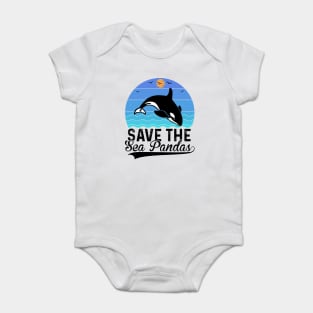 Save The Sea Pandas Baby Bodysuit